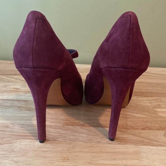 BCBG Suede Leather Platform MaryJane Paulie Heels - Picture 6 of 14